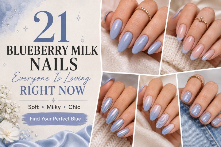 21 Blueberry Milk Nails