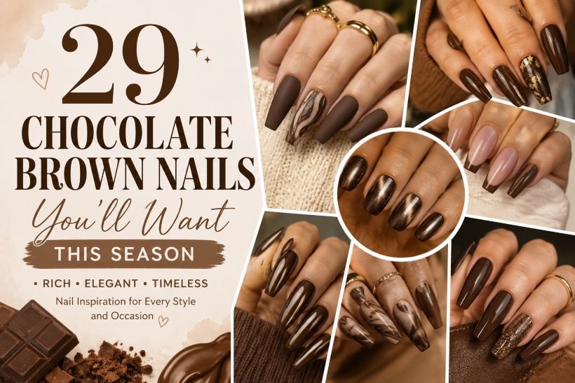29 Chocolate Brown Nails