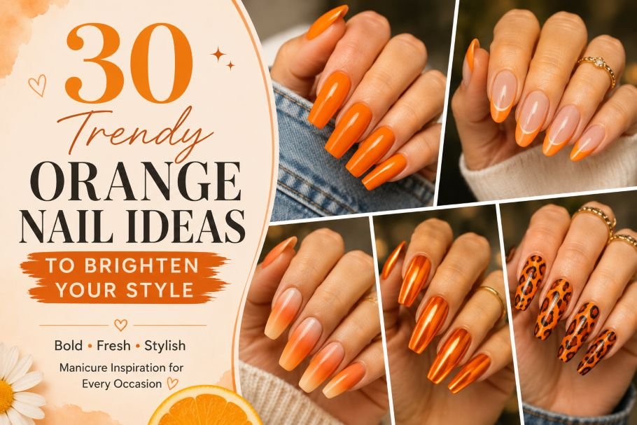30 Trendy Orange Nail Ideas