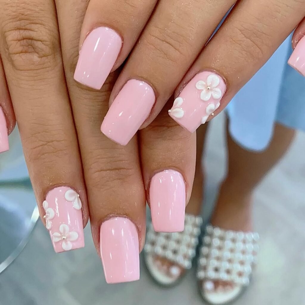 3D Daisy Nails