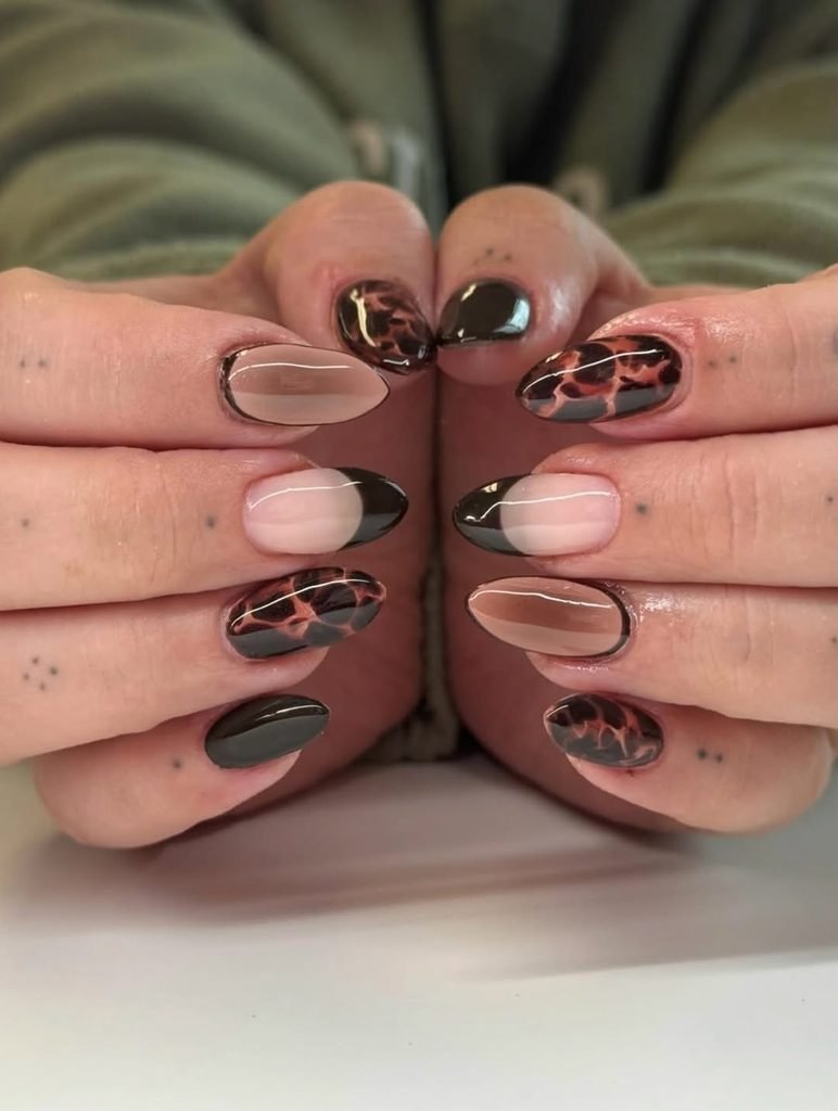 Amber Tortoiseshell Potion Nails