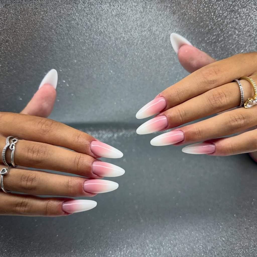 Baby Boomer Blush Nails