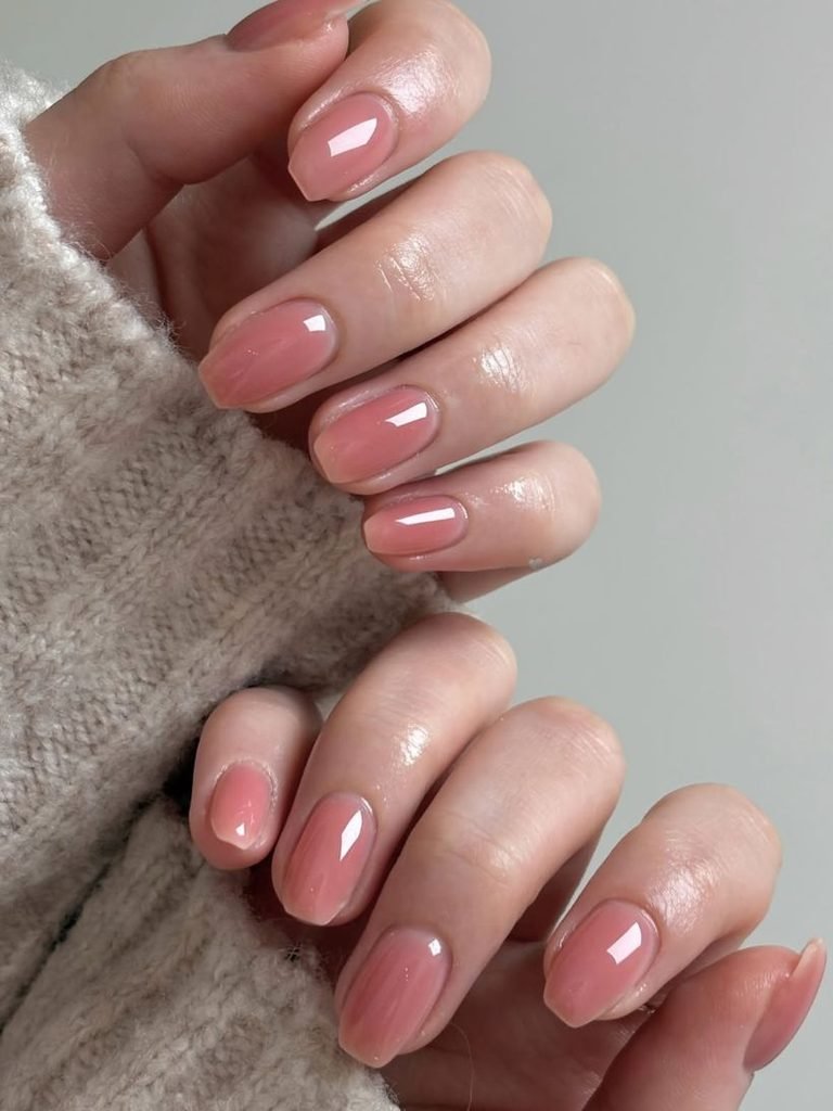 Baby Pink Syrup Nails