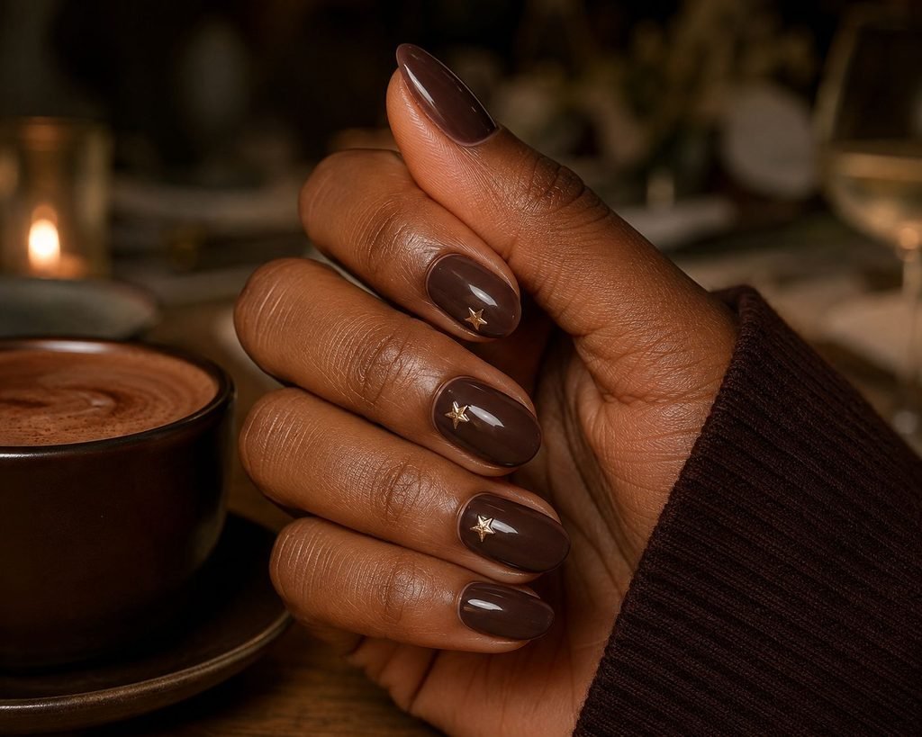 Chocolate Glaze With Gold Stars