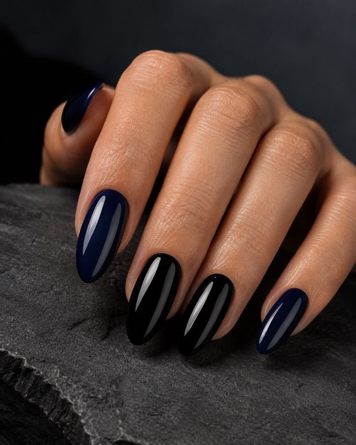  Deep Navy with Glossy Black Accent
