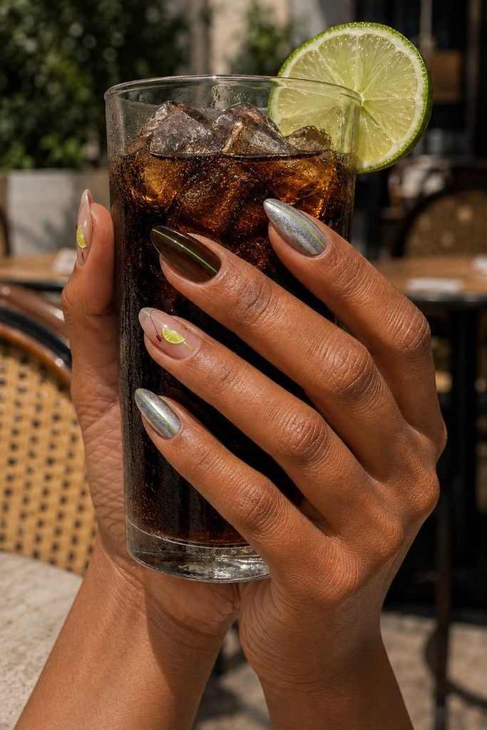 Diet Coke With Lime Nails