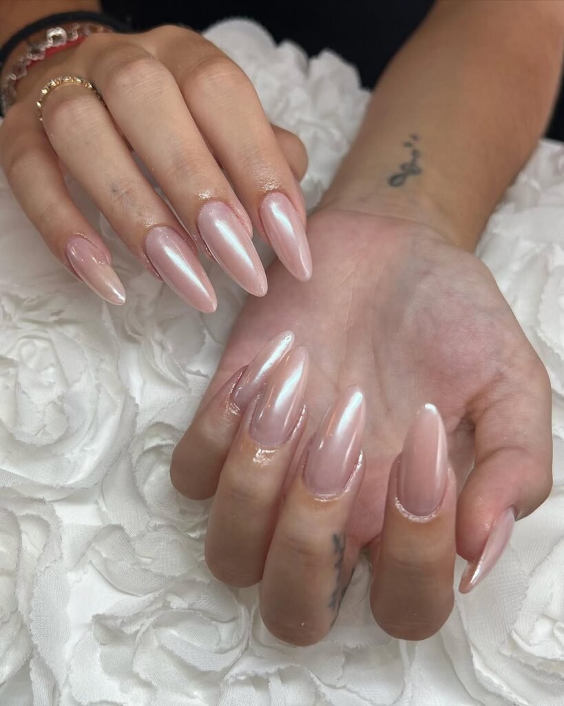 Glazed Donut Wedding Nails