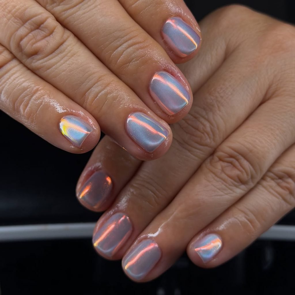 Iridescent Opal Nails