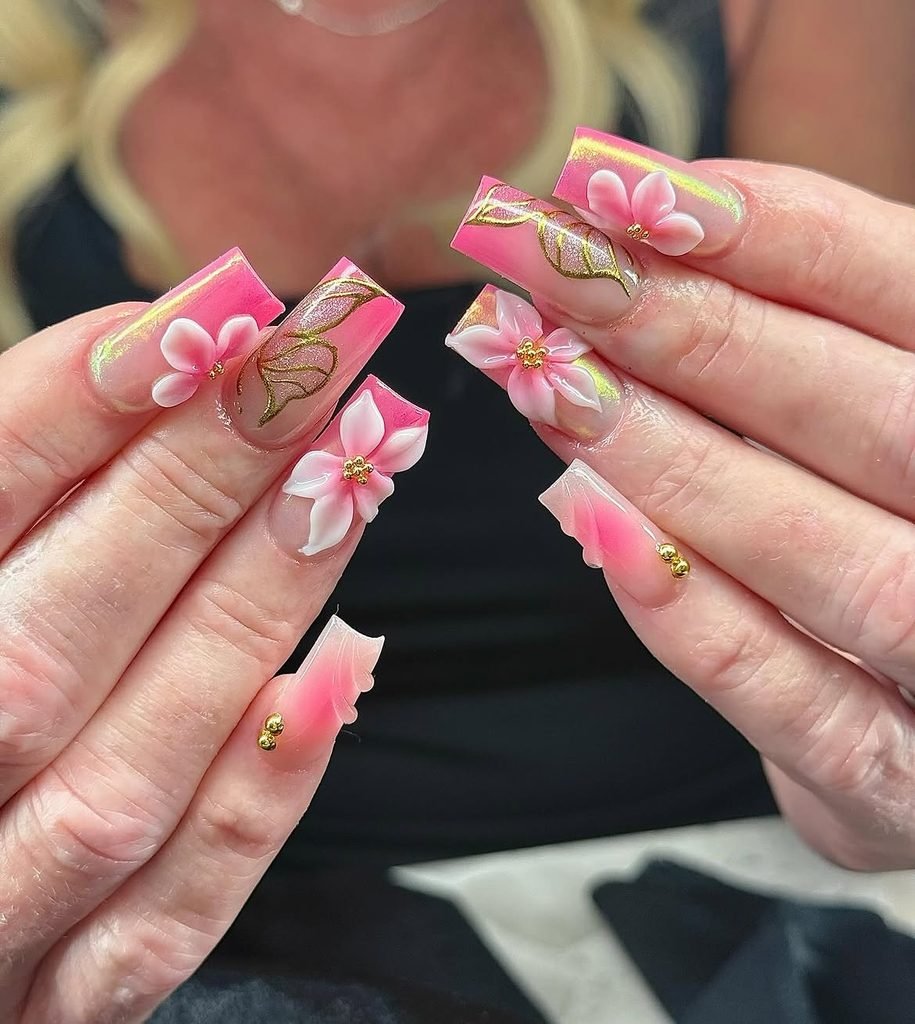 Japanese Camellia Nails
