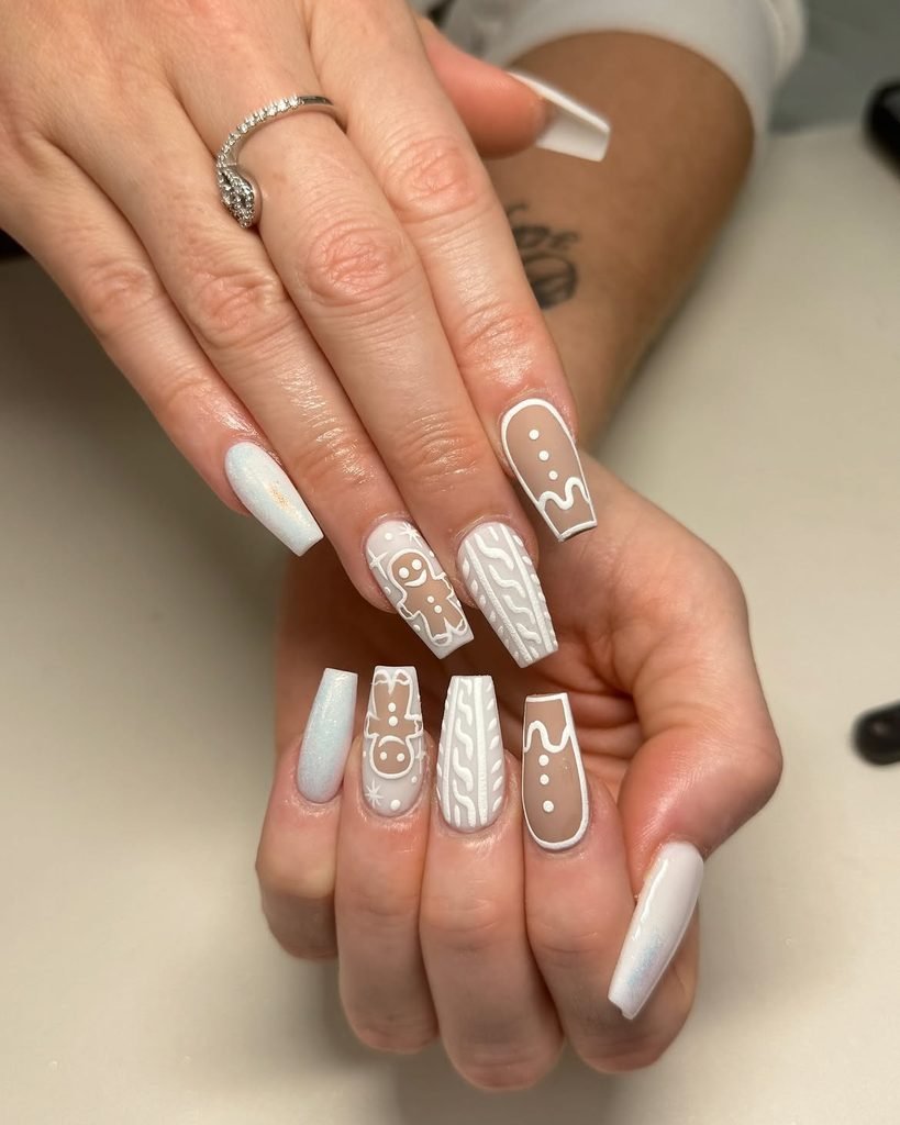 Matte Gingerbread and Sweater Nails