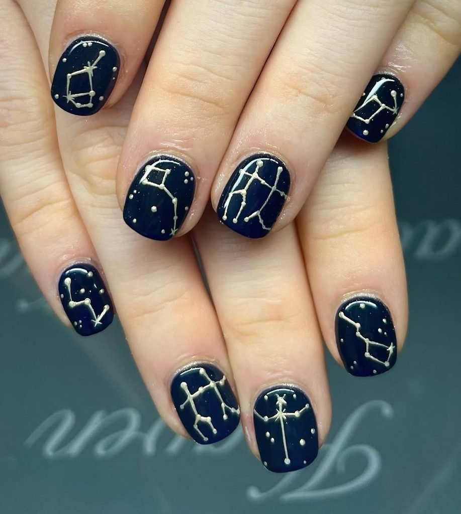 Midnight Constellation Nails