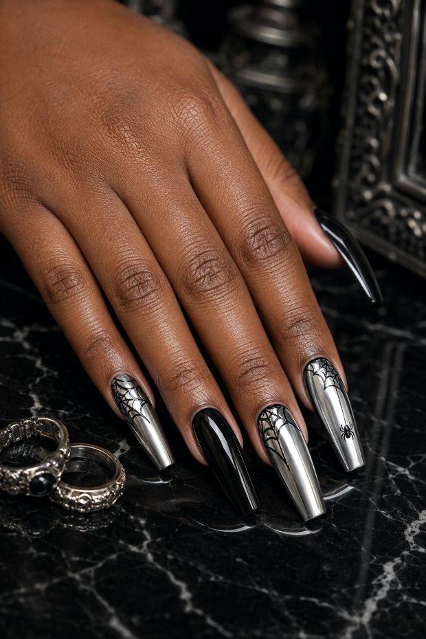 Mirror-Chrome Spiderwebs