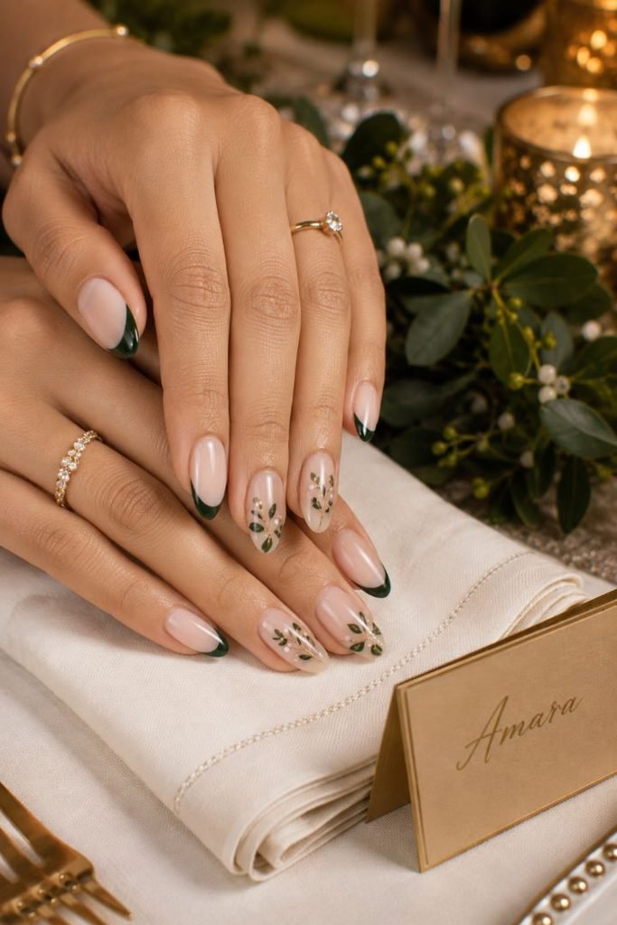 Mistletoe French Manicure