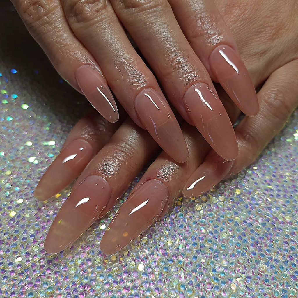 Nude Jelly Blush Nails