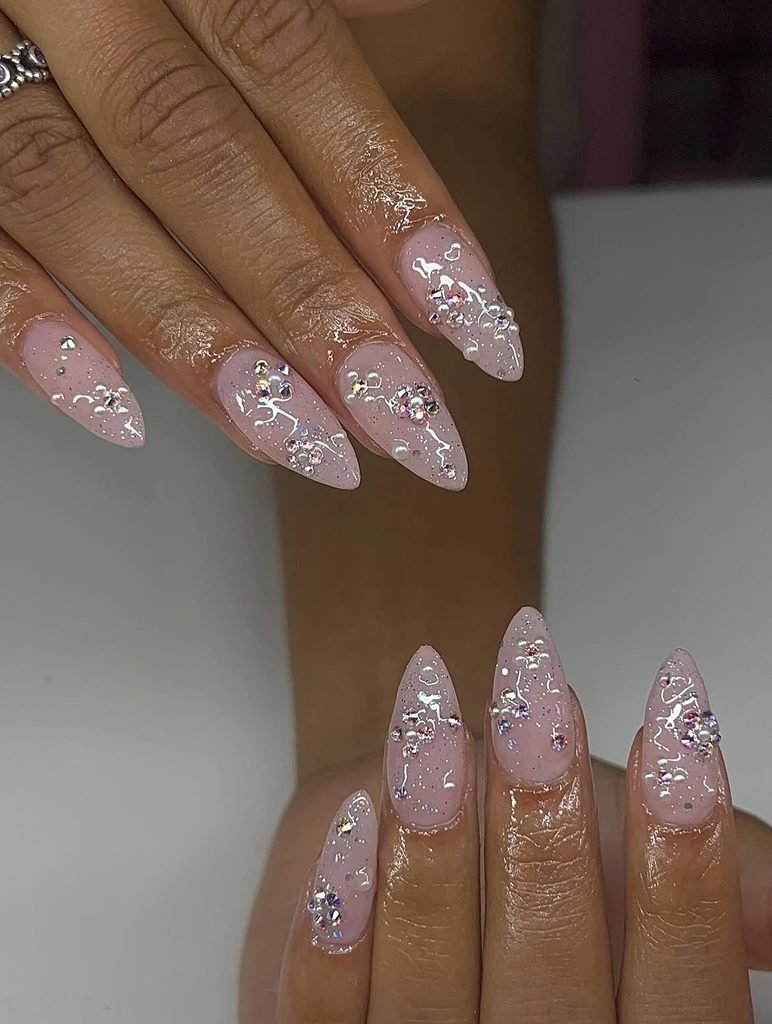 Pearl Aura Nails