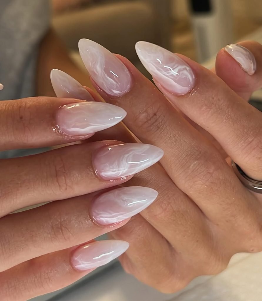 Pearl Marble Nails