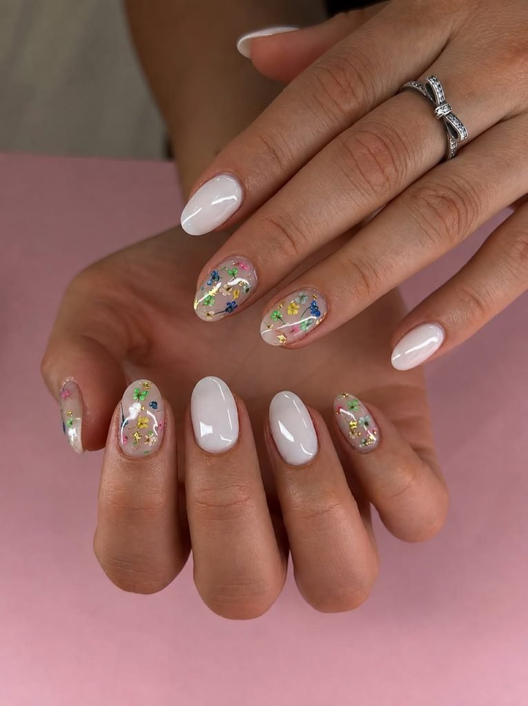 Pressed Dried Flower Nails