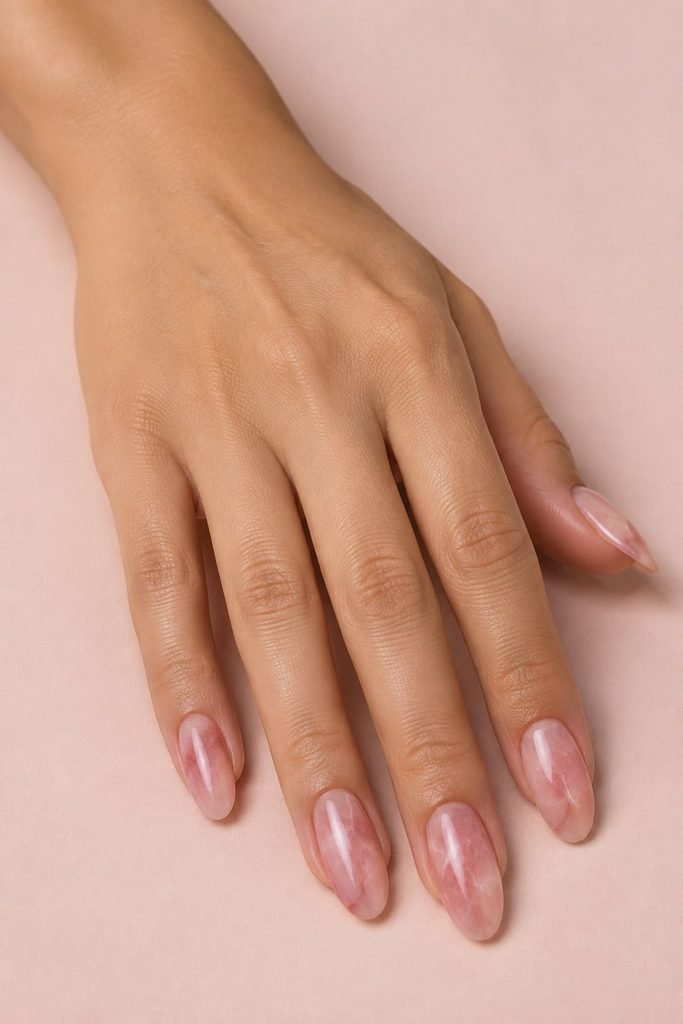 Rosy Quartz Blush Nails