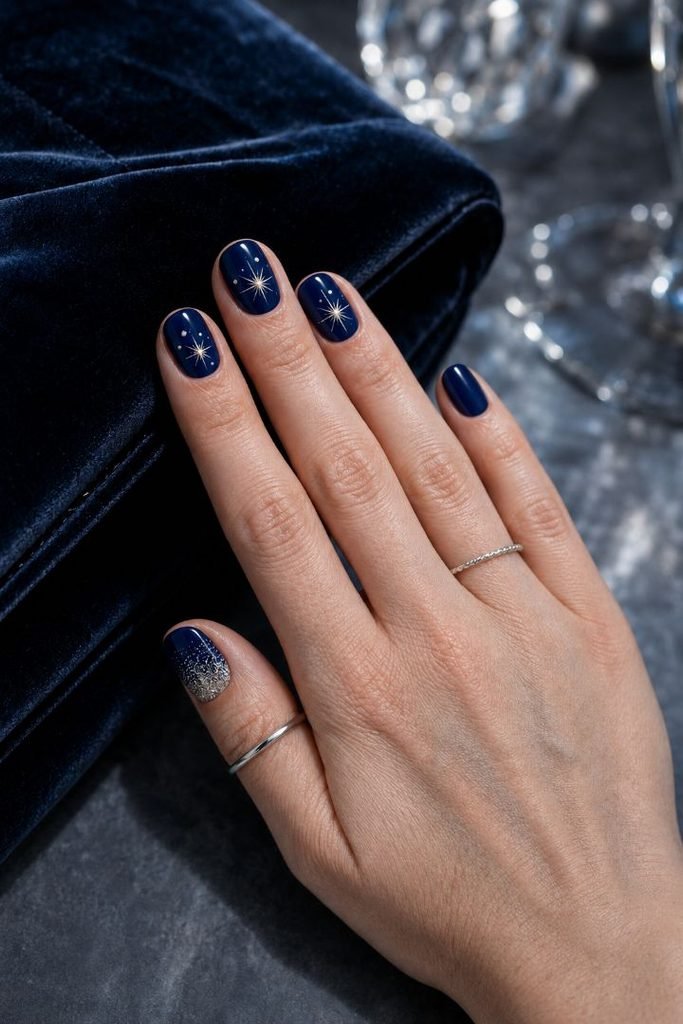 Sapphire and Silver Starbursts
