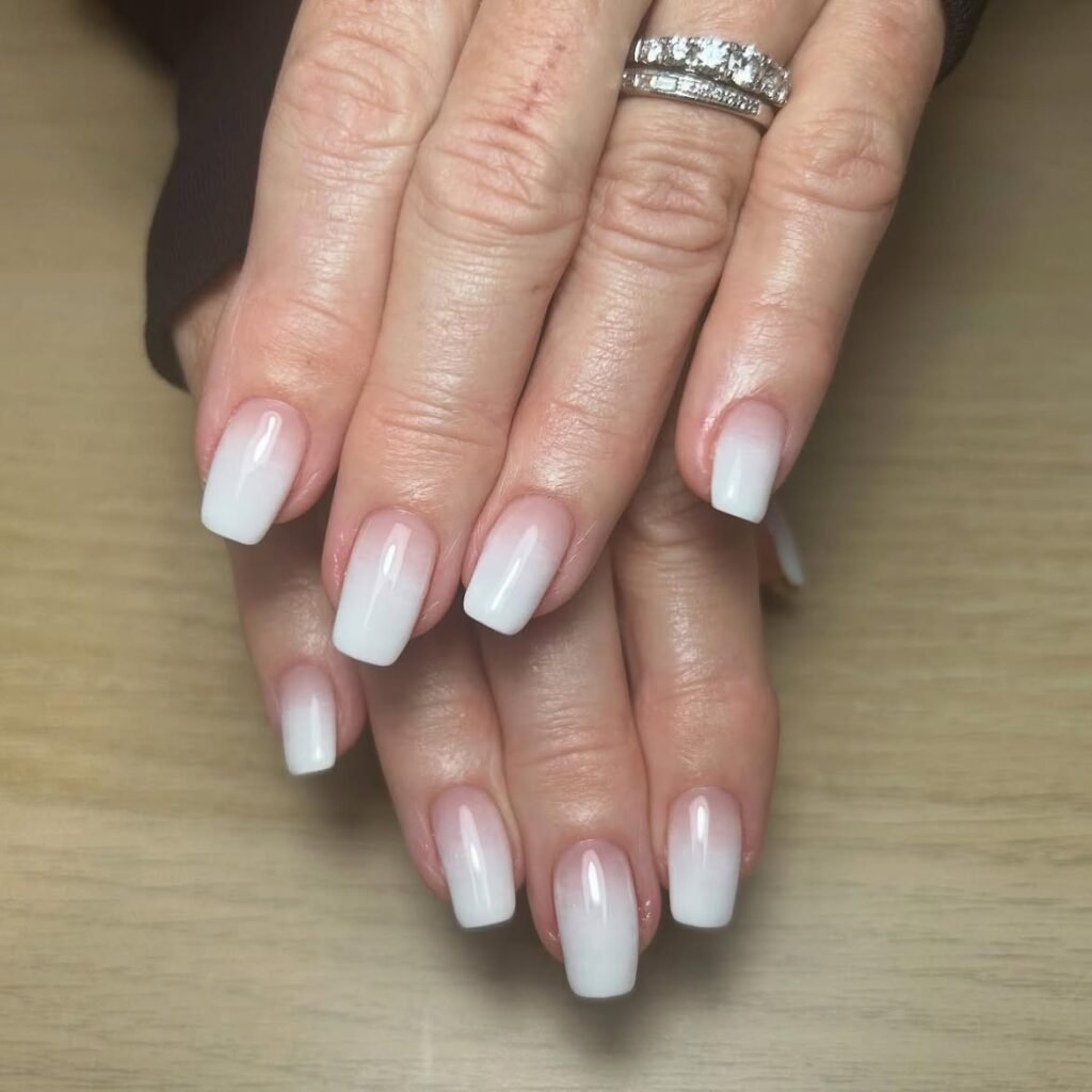 Short Square Ombre Nails