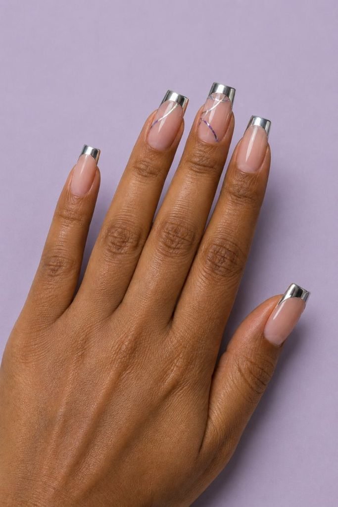 Silver Tinsel Chrome Tips