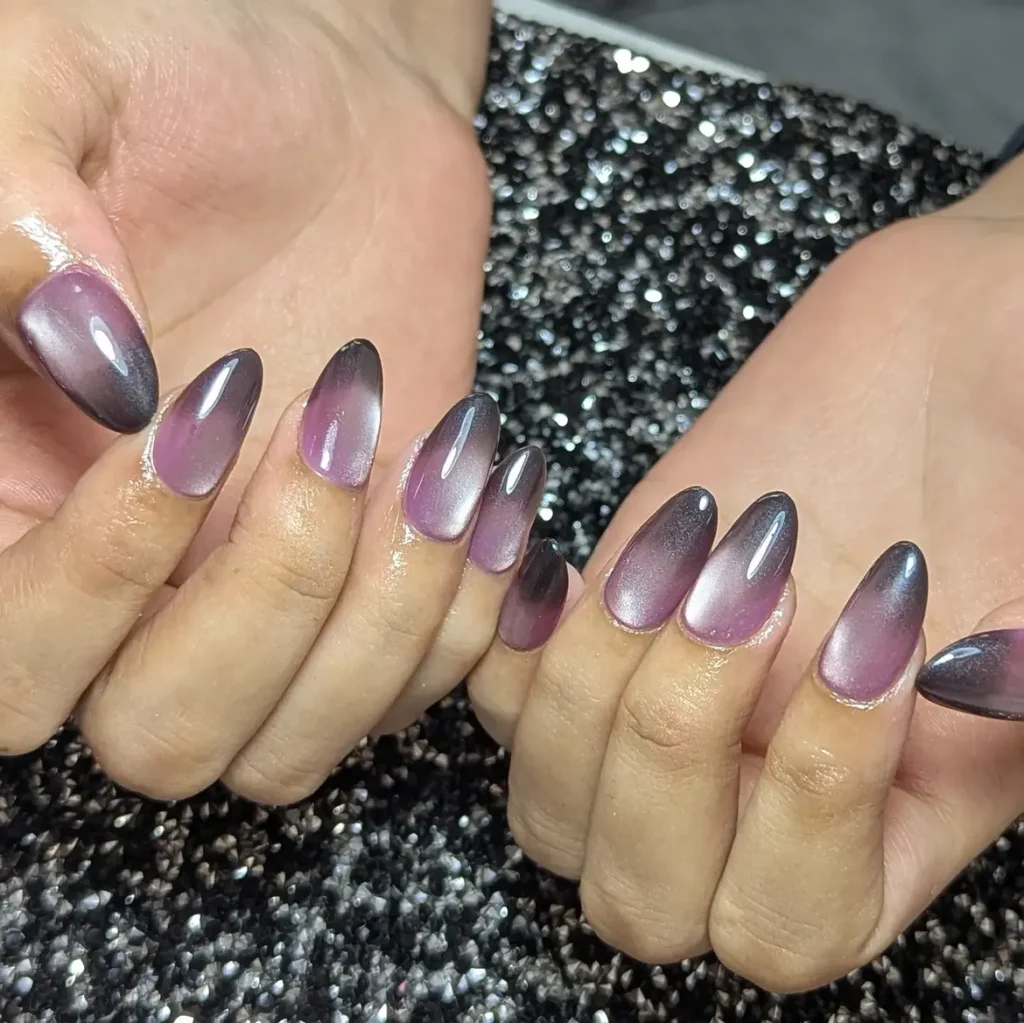 Smoky Amethyst Aura Nails