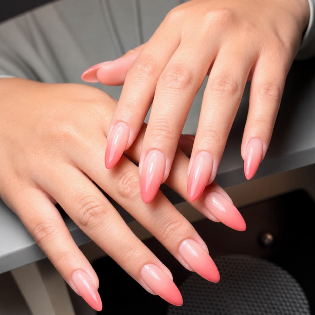  Soft Coral Blush Nails