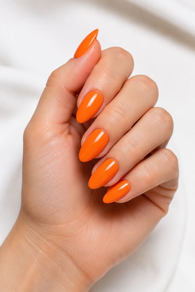 Tangerine Orange Nails
