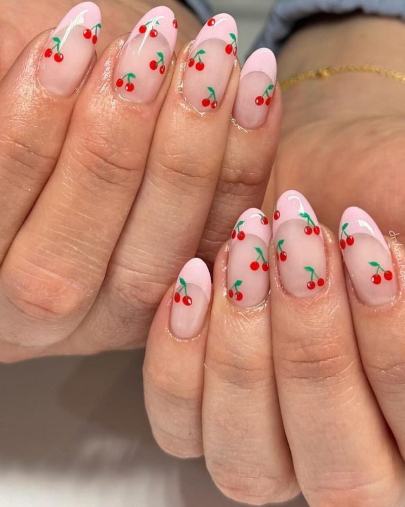 Tiny Cherry Nails