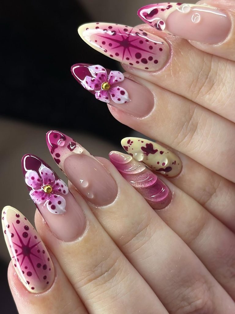 Tropical Orchid Nails