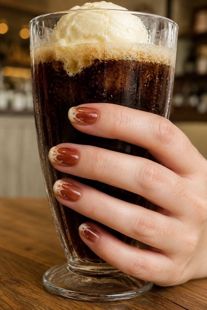 Vanilla Foam French Nails