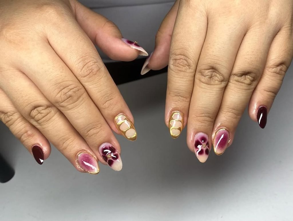 Watercolor Bloom Nails