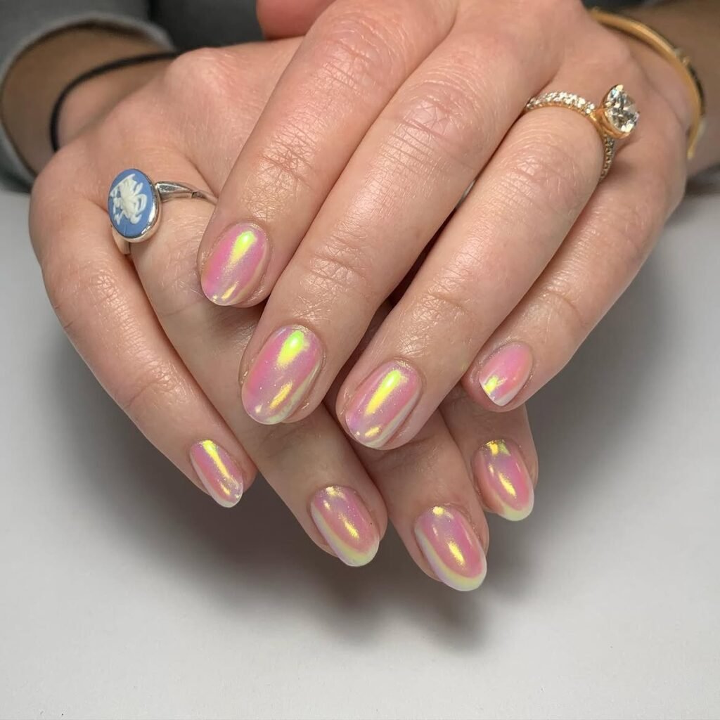 Aura Chrome Nails
