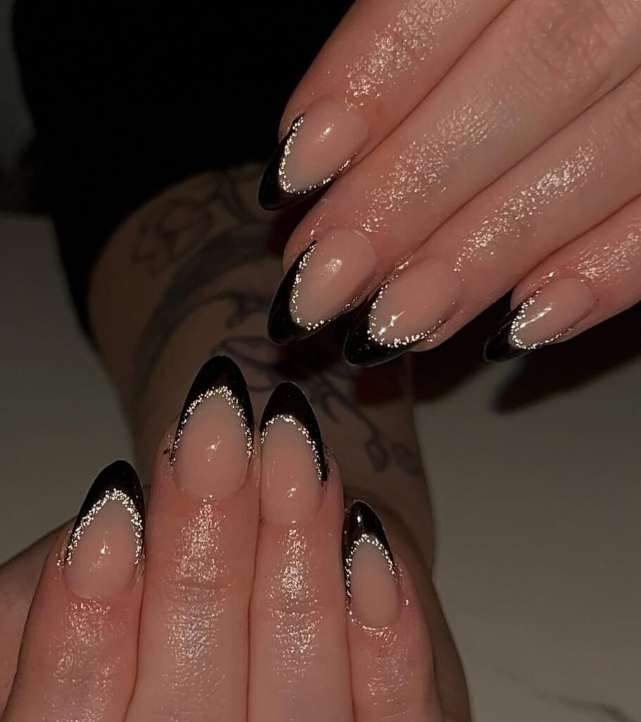 Black French Tip Nails