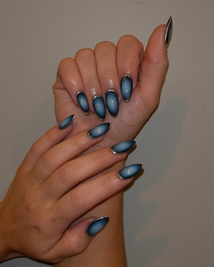 Blue Aura Nails