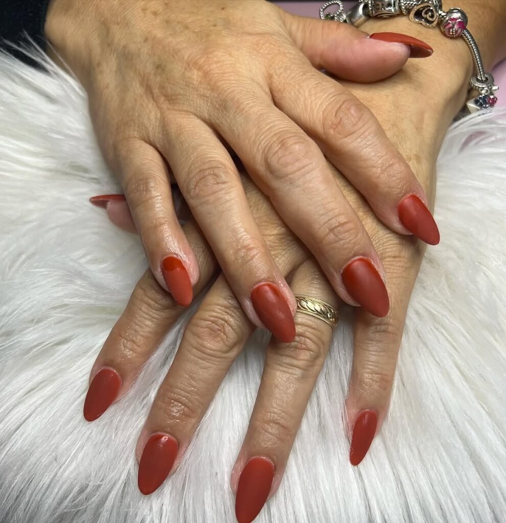 Burnt Orange Matte Nails