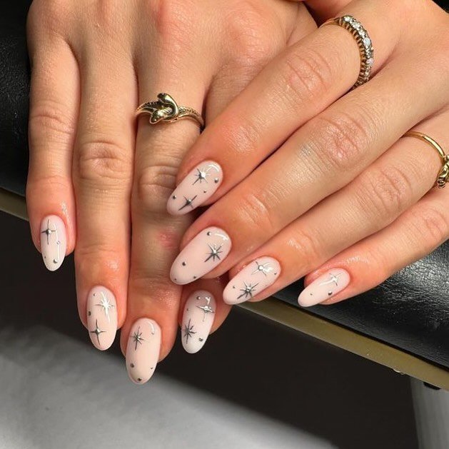  Celestial Star Nails