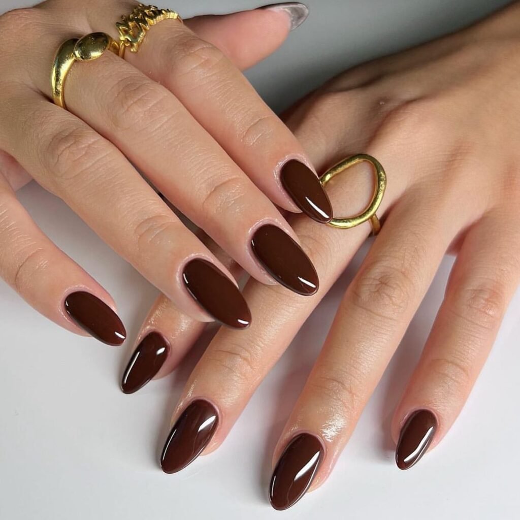 Chocolate Aura Nails