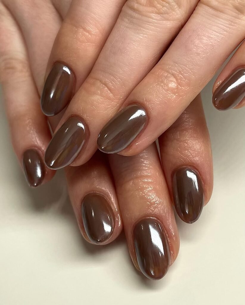 Chocolate Chrome Nails
