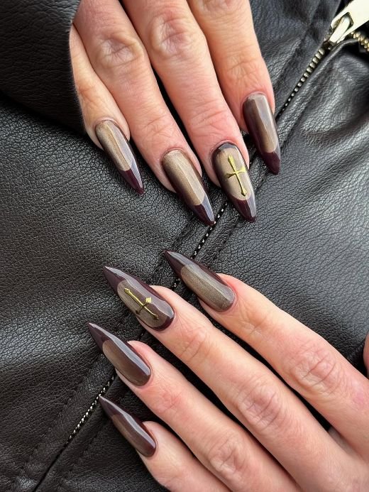 Luxury Chocolate Velvet Nails