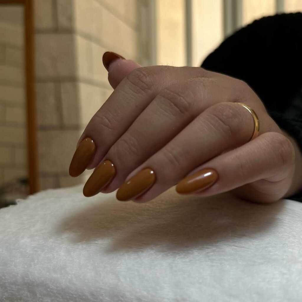 Cinnamon Nude Nails