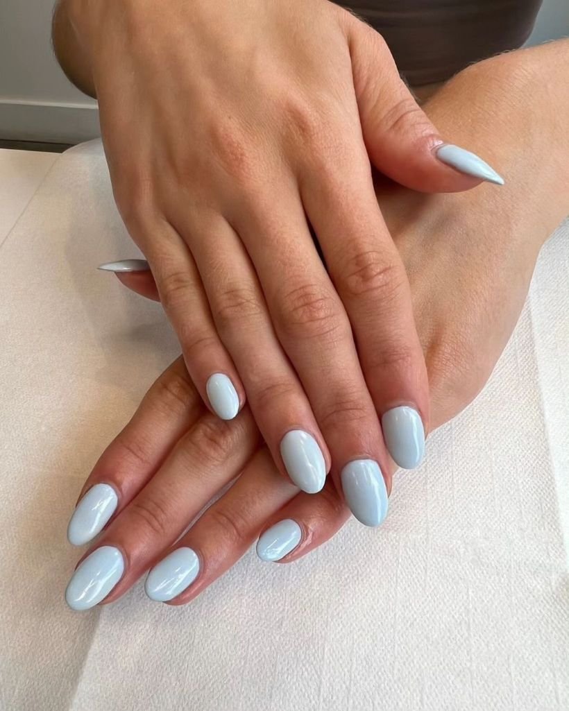 Classic Blueberry Milk Nails