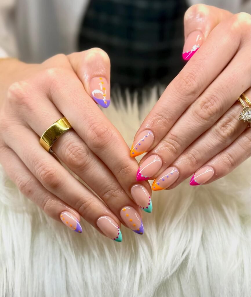  Colorful Micro French Tips