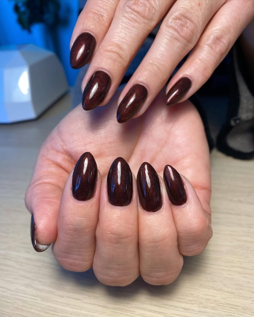 Dark Espresso Brown Nails
