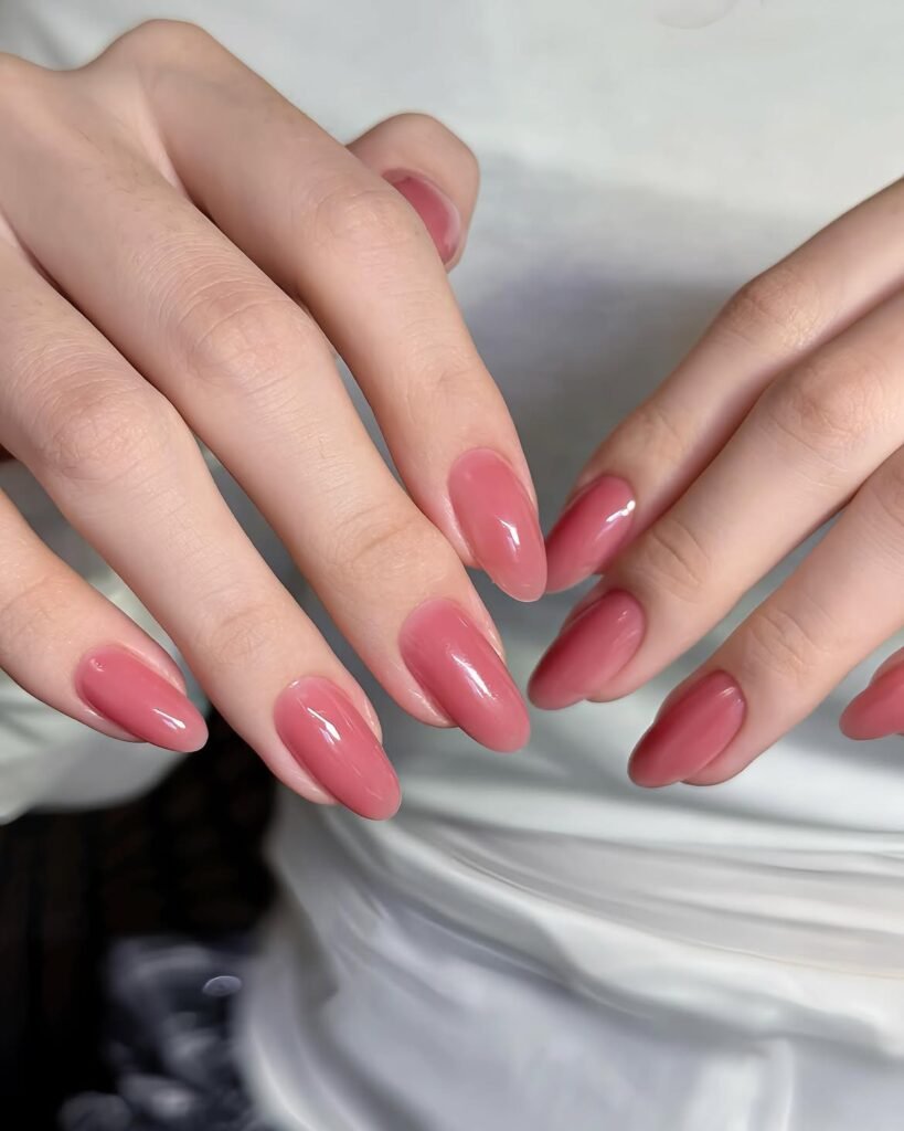 Dusty Rose Matte Nails