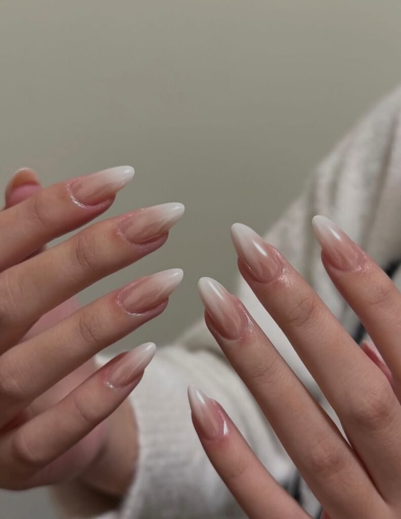 Glazed Donut Pearl Nails