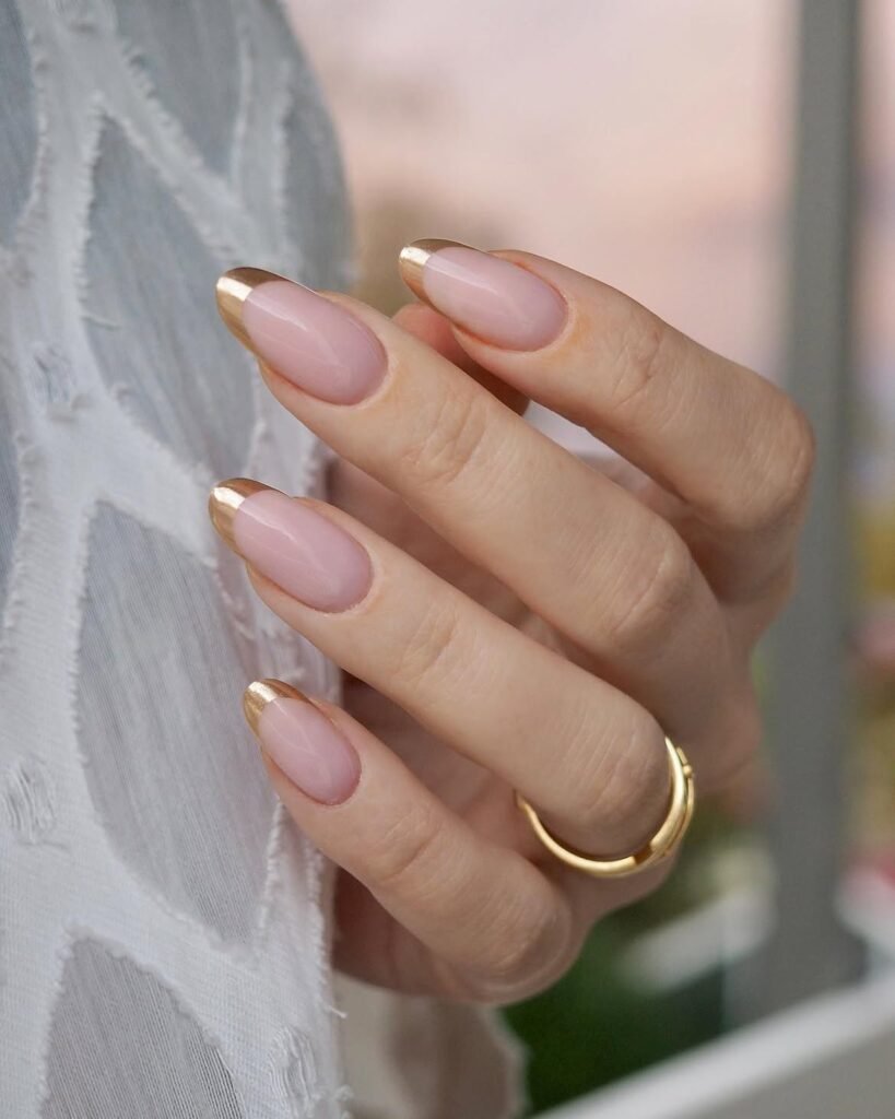 Gold Micro French Tips