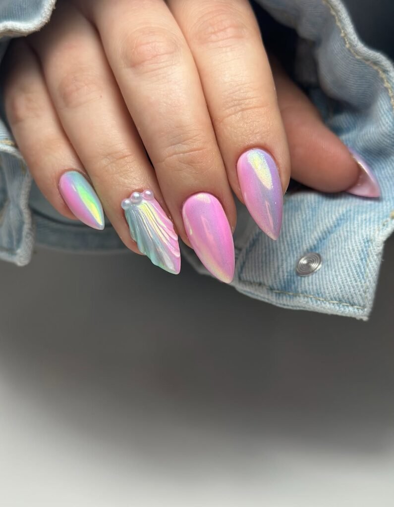 Mermaid Chrome Nails