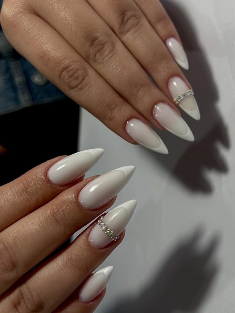 Milky White Nails