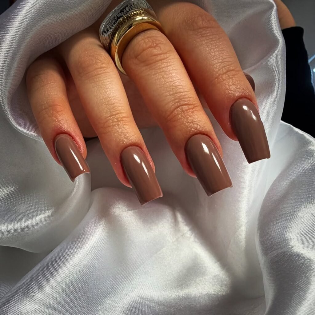 Mocha Brown Nails
